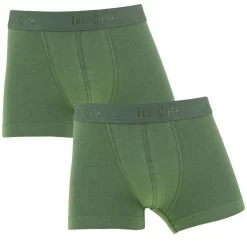 Ten Cate Jongens Basic 2-pack Boxers Groen