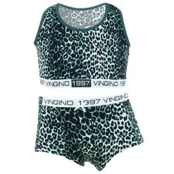 Vingino Meisjes 2-pack Bralette & Hipster Set Animal Mint Multi