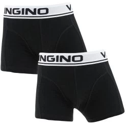 Vingino Jongens 2-pack Boxers Basic Zwart