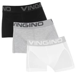 Vingino Jongens 3-pack Boxers Zwart / Grijs / Wit