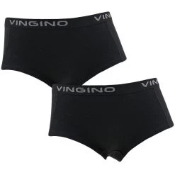 Vingino Meisjes 2-pack Hipsters Basic Zwart