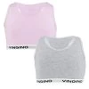 Vingino Meisjes 2-pack Bralettes Basic Roze & Grijs