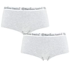 Bamboo Basics Dames 2-pack Hipsters Iris Grijs