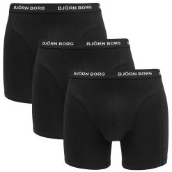 BJØRN BORG Björn Borg Cotton Stretch 3-pack Boxers Zwart