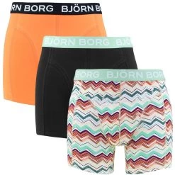 BJØRN BORG Björn Borg Cotton Stretch 3-pack Boxers Zigzag Print Multi