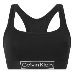 Calvin Klein Dames Reimagined Heritage Unlined Bralette Logo Zwart