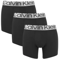 Calvin Klein Microfiber Reconsidered Steel 3-pack Boxers Zwart