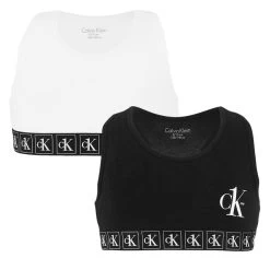 Calvin Klein Meisjes Ck One 2-pack Bralettes Zwart & Wit