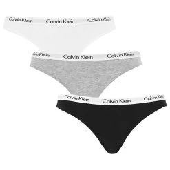 Calvin Klein Dames 3-pack Slips Zwart /grijs / Wit