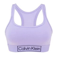 Calvin Klein Dames Unlined Logo Bralette Paars