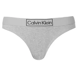Calvin Klein Dames Reimagined Heritage Unlined String Logo Grijs