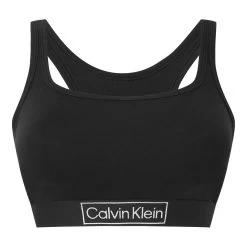 Calvin Klein Dames Reimagined Heritage Plus Size Unlined Bralette Zwart