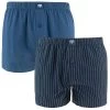 CECEBA 2-pack Wijde Boxershorts Gestreept Blauw