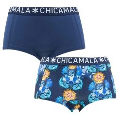 Chicamala Dames 2-pack Boxershorts Buddha Blauw