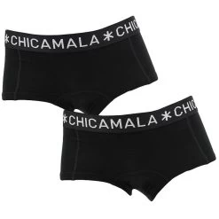 Chicamala Meisjes 2-pack Boxershorts Basic Zwart