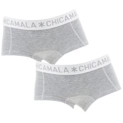 Chicamala Meisjes 2-pack Boxershorts Basic Grijs