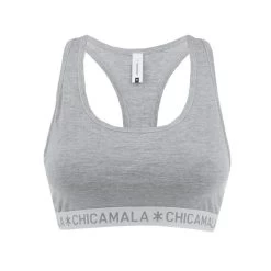 Chicamala Dames Racer Back Bralette Basic Grijs