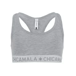 Chicamala Meisjes Racer Back Bralette Basic Grijs
