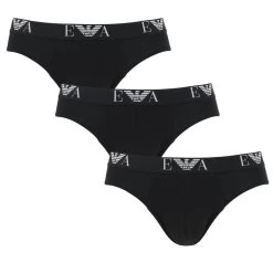 Emporio Armani 3-pack Herenslips Stretch Zwart