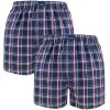 Götzburg 2-pack Wijde Boxershorts Blocks Blauw