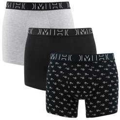 HOM 3-pack Boxers Rayan Zwart & Grijs
