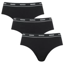 Hugo Boss Dames 3-pack HUGO Hipsters Zwart