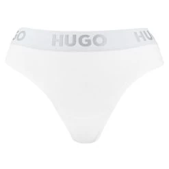 Hugo Boss Dames HUGO Sporty Logo String Wit