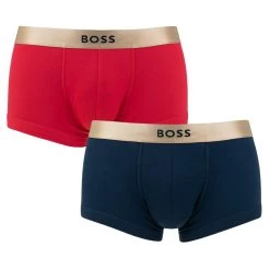 Hugo Boss BOSS Giftbox 2-pack Boxers Shine Blauw & Rood