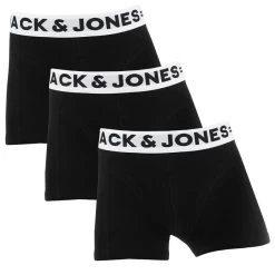 Jack & Jones Jongens 3-pack Boxers Sense Zwart