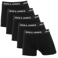 Jack & Jones Jongens 5-pack Boxers Huey Zwart