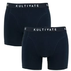 Kultivate 2-pack Boxers Basic Blauw