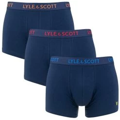 Lyle & Scott 3-pack Boxers Barclay Blauw 467