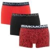 Michael Kors 3-pack Boxer Trunks All Over Logo Rood & Zwart