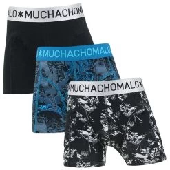Muchachomalo Jongens 3-pack Boxers Man Deer Blauw & Zwart