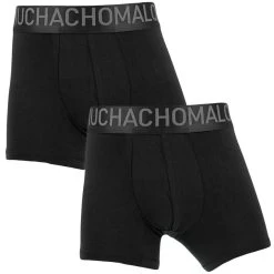 Muchachomalo Jongens 2-pack Bamboe Boxers Basic Zwart