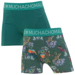 Muchachomalo Jongens 2-pack Cotton Modal Boxers Frogger Groen
