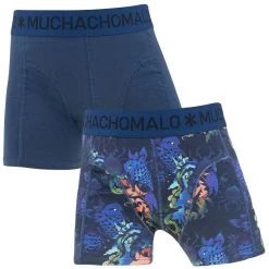 Muchachomalo Jongens 2-pack Cotton Modal Boxers Ship Blauw