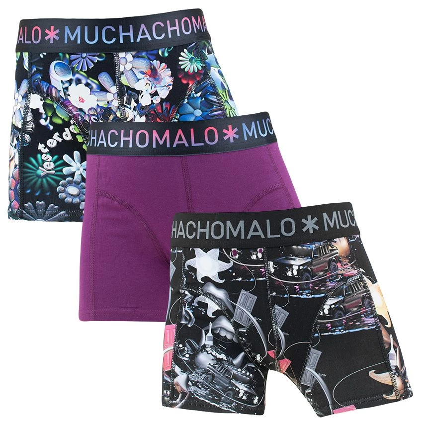 Muchachomalo Jongens 3-pack Boxers Rolling Stones Beatles Multi 3 Muchachomalo Jongens 3-pack Boxers Rolling Stones Beatles Multi