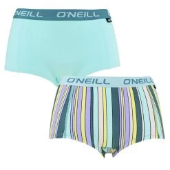 O'Neill Dames 2-pack Boxershorts Multi Stripe Blauw