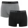O'Neill 2-pack Boxers Plain Zwart & Grijs