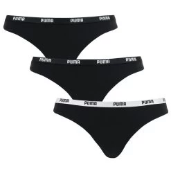 PUMA Dames 3-pack Strings Basic Zwart