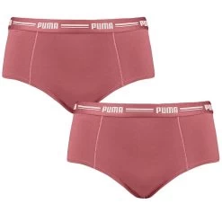 PUMA Dames 2-pack Cotton Modal Mini Boxershorts Roze