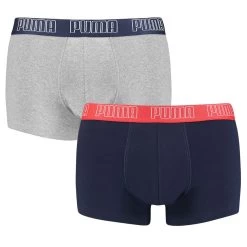 PUMA 2-pack Boxer Trunks Basic Blauw & Grijs