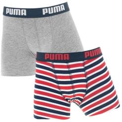 PUMA Jongens 2-pack Boxers Printed Stripes Multi III