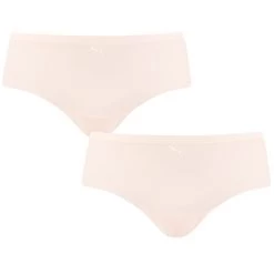 PUMA Dames 2-pack Microfiber Hipsters Seamless Roze