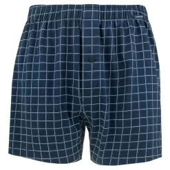 Schiesser Wijde Boxershort Blocks Blauw