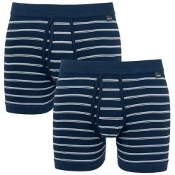 Schiesser 2-pack Boxers Stripe Blauw