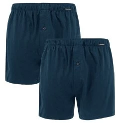 Schiesser 2-pack Wijde Boxershorts Blauw