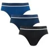 Schiesser 95/5 3-pack Herenslips Rio Zwart & Blauw