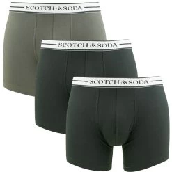 Scotch & Soda 3-pack Boxers Basic Large Logo Groen